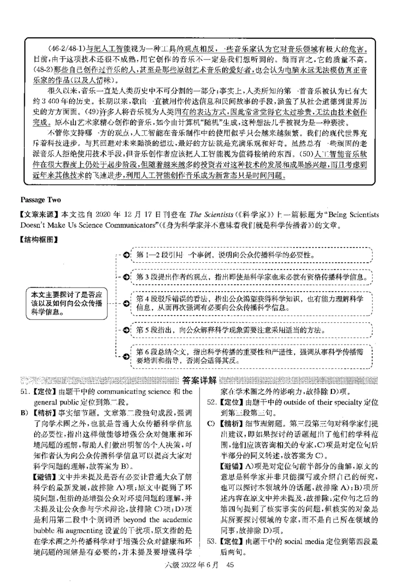 2022.06六级解析第2套_四六级真题+资料包_六级真题_2022真题+解析+听力_2022.06六级真题+解析+听力音频