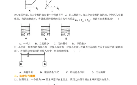 中考总复习：浮力（提高）巩固练习_初物_1初中物理_4中考物理总复习_19总复习：浮力（提高）