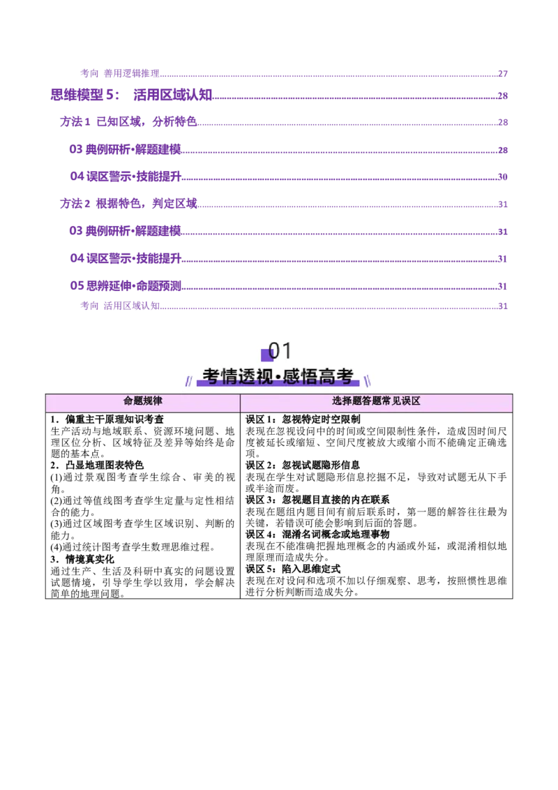 专题01选择题攻略（讲义）（解析版）_2025年新高考资料_二轮复习_上好课2025年高考地理二轮复习讲练测（新高考通用）3381954