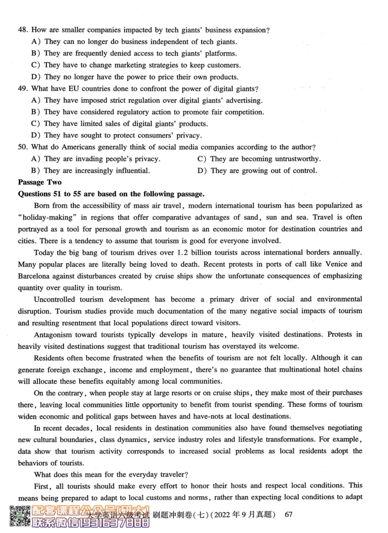 26英语六级-刷题冲刺卷8套题冲刺卷+答案速查--刘晓燕_2026年6月其他机构_06.2026六级英语26年06月_06.2026六级英语刘晓燕班_00.书籍讲义