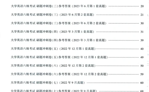 26英语六级-刷题冲刺卷8套题冲刺卷+答案速查--刘晓燕_2026年6月其他机构_06.2026六级英语26年06月_06.2026六级英语刘晓燕班_00.书籍讲义