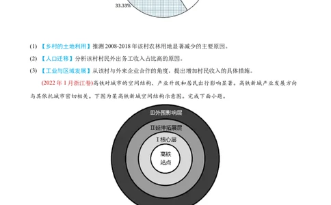专题09城市与乡村-2022年高考地理真题与模拟题分专题训练（学生版）_2024年新高考资料_1.2024一轮复习_赠2022年高考地理真题与模拟题分专题训练