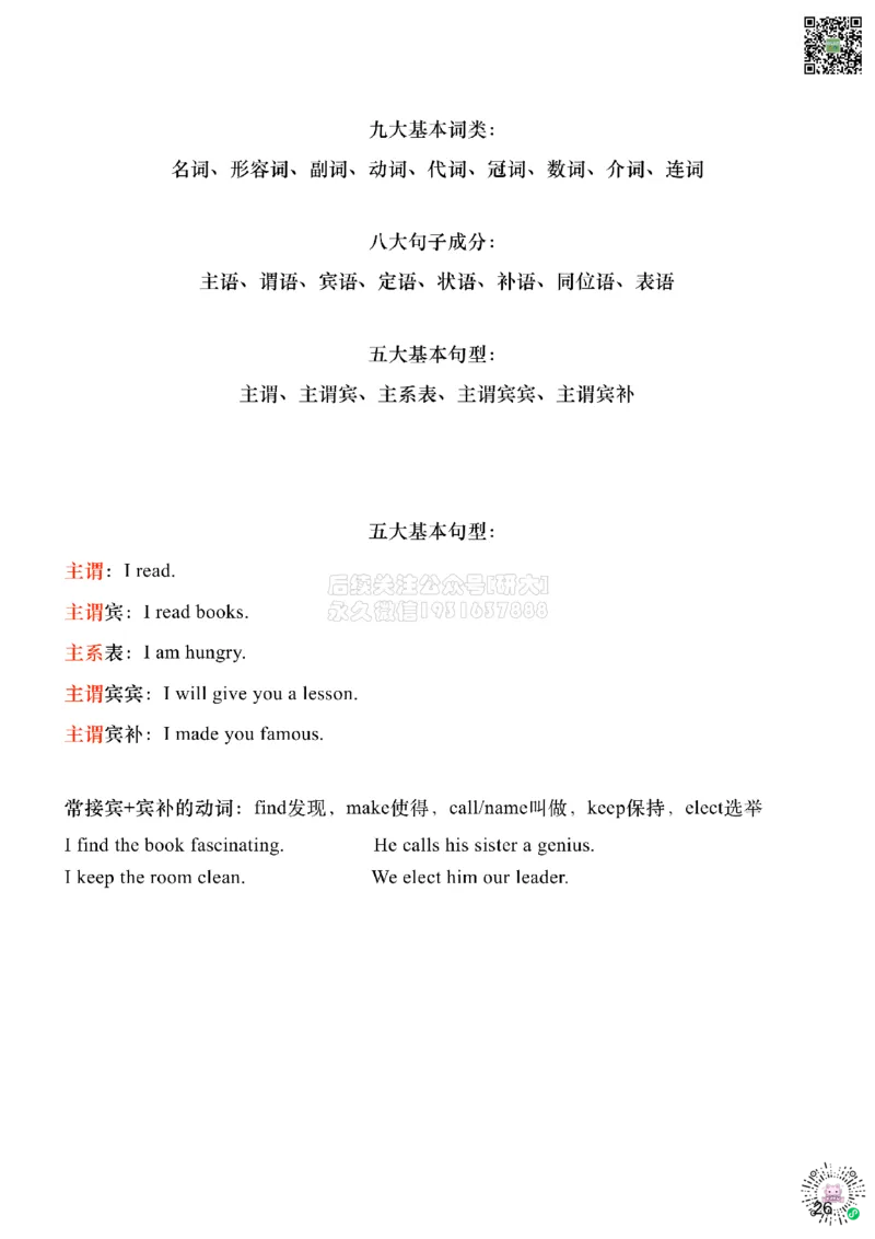 [6.6]--八大句子成分+五大基本句型_2026年6月其他机构_05.2026四级英语26年06月_09.2026四级英语橙啦老师_00课件