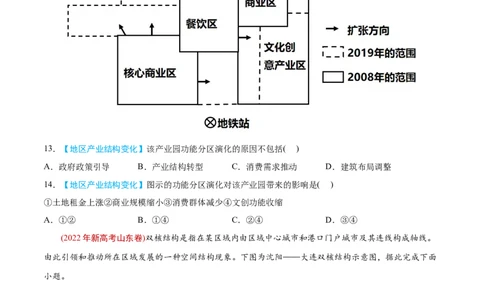 专题13区域与区域发展-2022年高考地理真题与模拟题分专题训练（学生版）_2024年新高考资料_1.2024一轮复习_赠2022年高考地理真题与模拟题分专题训练