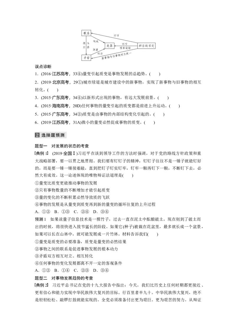 14第一部分专题十四联系观与发展观_通用版（老高考）复习资料_2023年复习资料_一轮+二轮_政治高三二轮复习系列_政治高三二轮复习系列《二轮复习增分策略》（学生版）