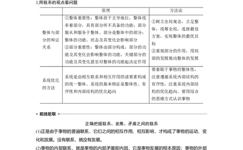 14第一部分专题十四联系观与发展观_通用版（老高考）复习资料_2023年复习资料_一轮+二轮_政治高三二轮复习系列_政治高三二轮复习系列《二轮复习增分策略》（学生版）
