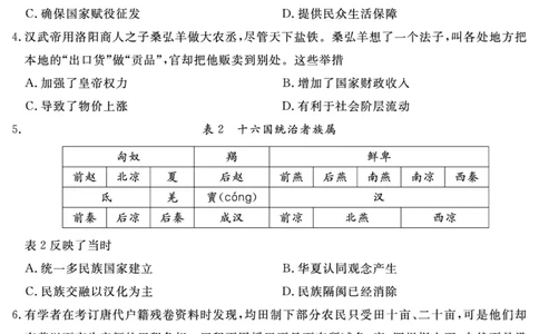 SN2027届地区期末历史_2025年01月试卷_0119四川省遂宁市2024-2025学年高一上学期期末_四川省遂宁市2024-2025学年高一上学期期末历史试题PDF版含解析