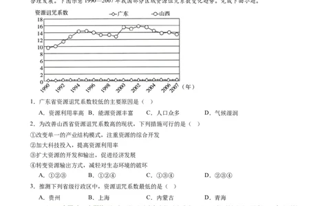 2.2资源枯竭型城市的转型发展（练习）-备战2024年高考地理一轮复习考点帮（新高考专用）（原卷版）_新高考复习资料_2024年新高考复习资料_一轮复习资料_第四部分区域发展