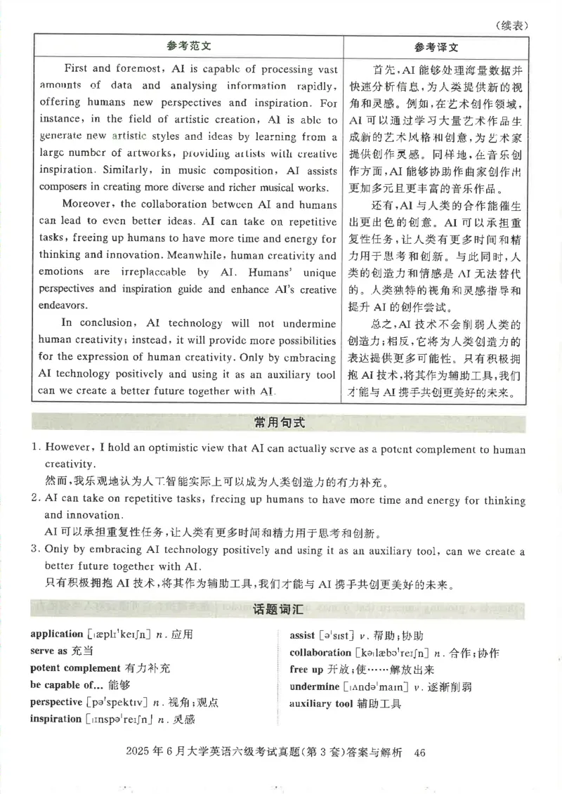 2025年6月六级考试3套真题答案_2025刘晓燕四六级_2025年12月刘晓燕六级全程班_00讲义资料_就这样过英语六级（真题+模拟）电子资料）_2025年6月英语六级3套真题