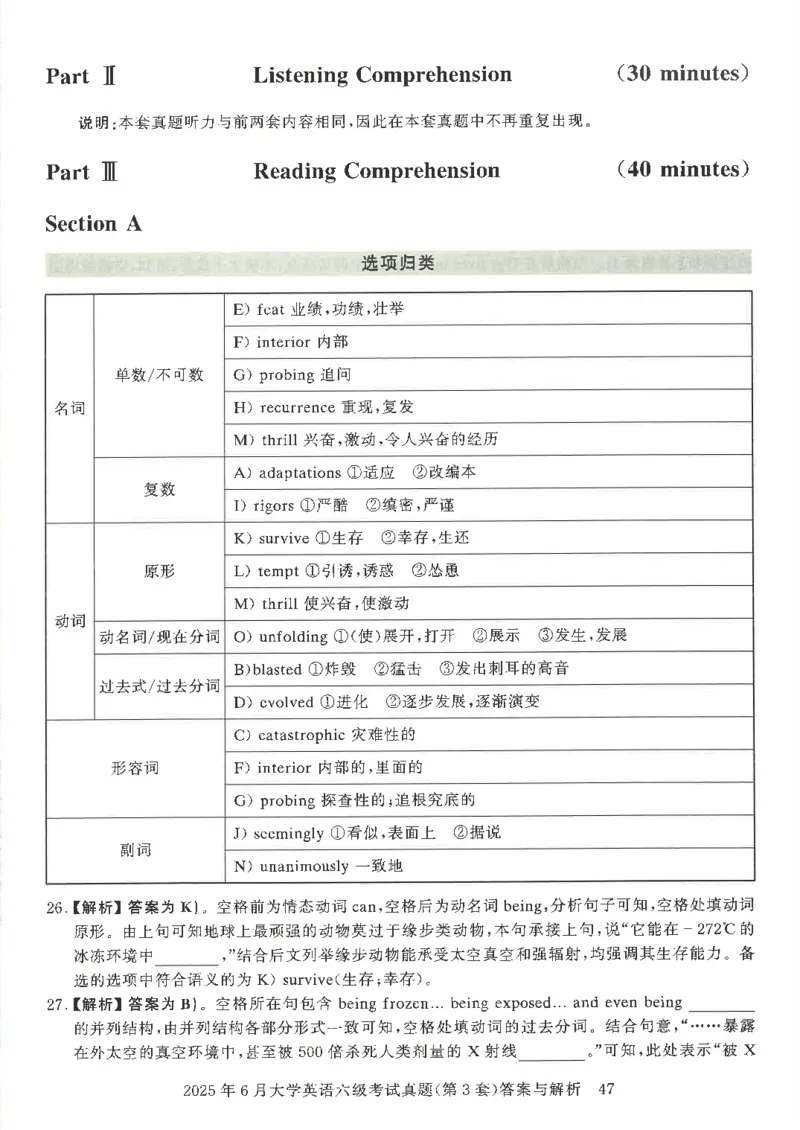 2025年6月六级考试3套真题答案_2025刘晓燕四六级_2025年12月刘晓燕六级全程班_00讲义资料_就这样过英语六级（真题+模拟）电子资料）_2025年6月英语六级3套真题