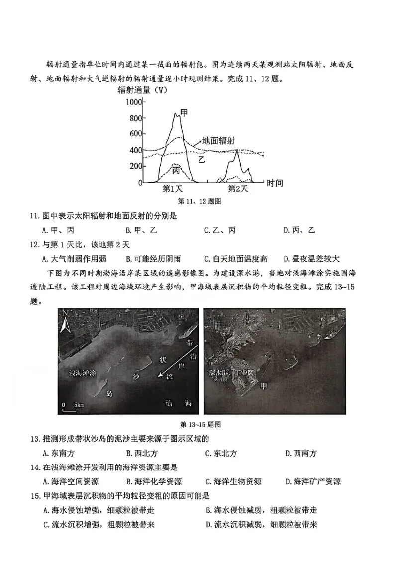 B类2025学年第一学期高一期末质量评价题库-地理_2026年02月高一试卷_260208浙江省温州市2025-2026学年高一上学期期末（A卷+B卷）（全）_浙江省温州市2025-2026学年高一上学期期末试题B卷