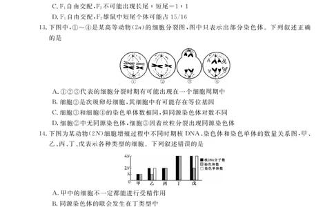 &ldquo;皖南八校&rdquo;2024-2025学年高一第二学期期中考试-生物（乙）_2025年04月试卷_0422安徽皖南八校&rdquo;2024-2025学年高一第二学期期中考试_安徽省皖南八校2024-2025学年高一下学期4月期中生物(乙)