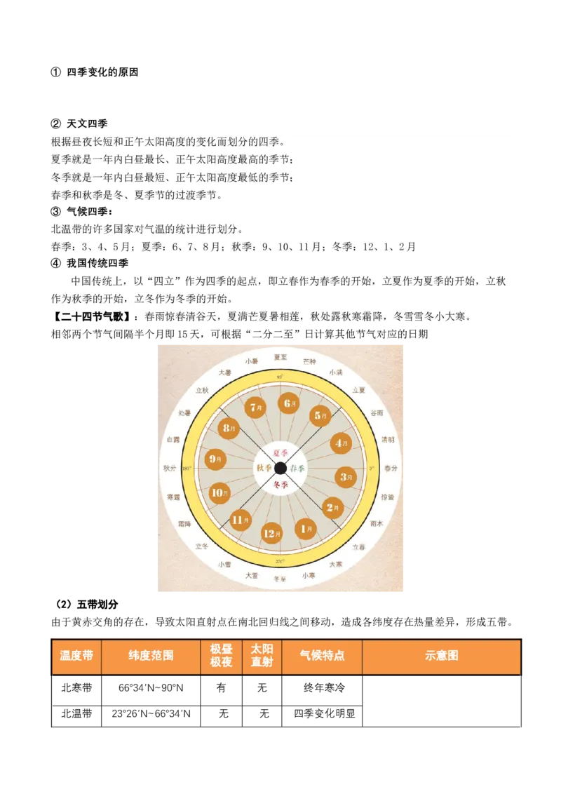 2.1.1太阳辐射与地球运动产生的热量再分配（讲义）_新高考复习资料_2024年新高考复习资料_一轮复习资料_完备战2024年高考地理一轮复习考点帮（新高考专用）_第二部分自然地理