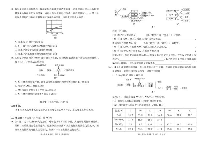 云南省昭通一中教研联盟2025-2026学年高一上学期期中考试化学（A）试卷（PDF版）_2025年12月高一试卷_251218云南省昭通一中教研联盟2025-2026学年高一上学期期中考试（A）（B）试卷