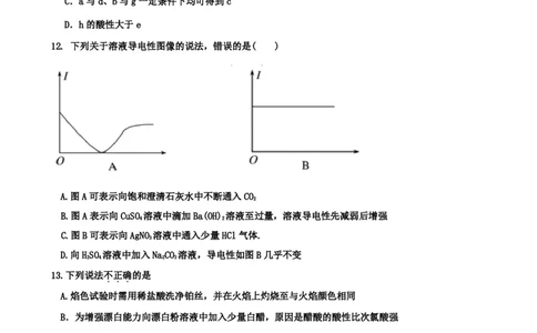 仁寿县2024-2025学年高一协作体期中联考化学试卷_2024年12月试卷_1224四川省眉山市仁寿县协作体2024-2025学年高一上学期11月期中联考_化学