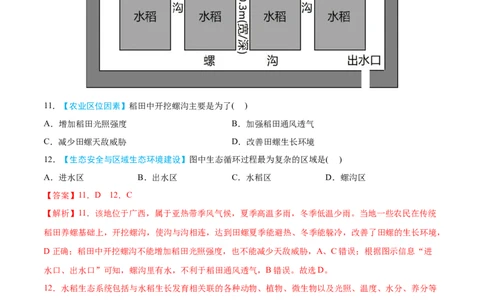 专题10农业-2022年高考地理真题与模拟题分专题训练（教师版含解析）_2024年新高考资料_1.2024一轮复习_赠2022年高考地理真题与模拟题分专题训练
