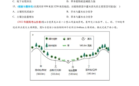 专题06自然地理环境的整体性与差异性-2022年高考地理真题与模拟题分专题训练（学生版）_2024年新高考资料_1.2024一轮复习_赠2022年高考地理真题与模拟题分专题训练
