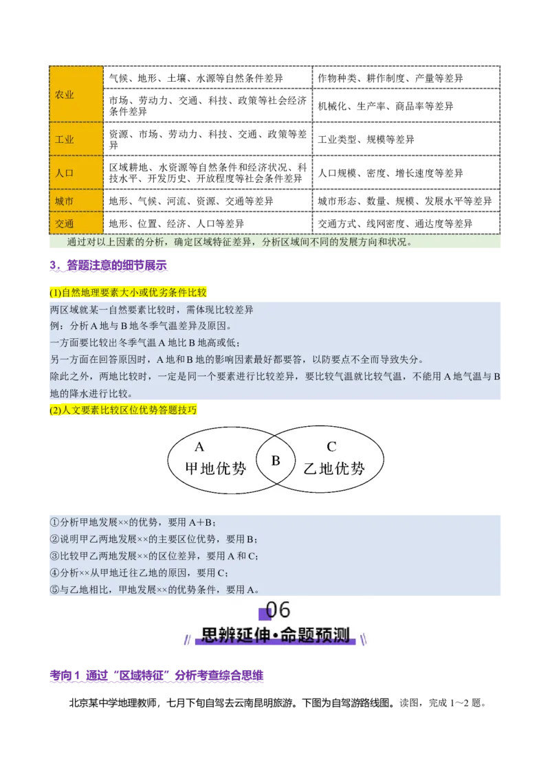 专题01区域定位与区域特征（讲义）（原卷版）_2025年新高考资料_二轮复习_01高考语文等多个文件_上好课2025年高考地理二轮复习讲练测（新高考通用）_第一部分专题突破