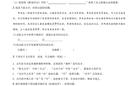 2019年河北省中考语文试题（空白卷）_河北中考_1.河北中考语文2008-2025