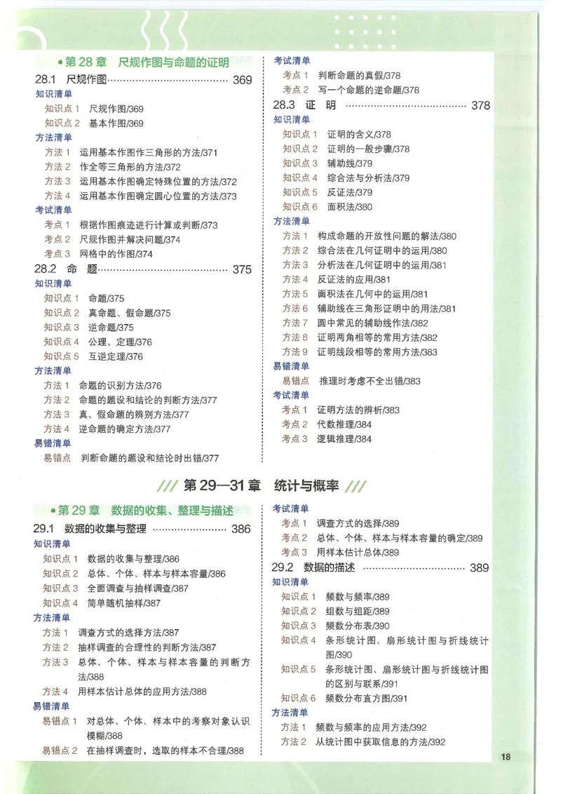 2025版《初中知识清单》-数学_《初中全科目知识点汇总》_2025初中知识清单_数学