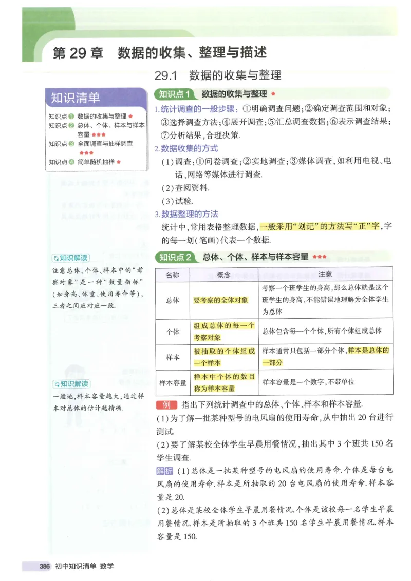2025版《初中知识清单》-数学_《初中全科目知识点汇总》_2025初中知识清单_数学