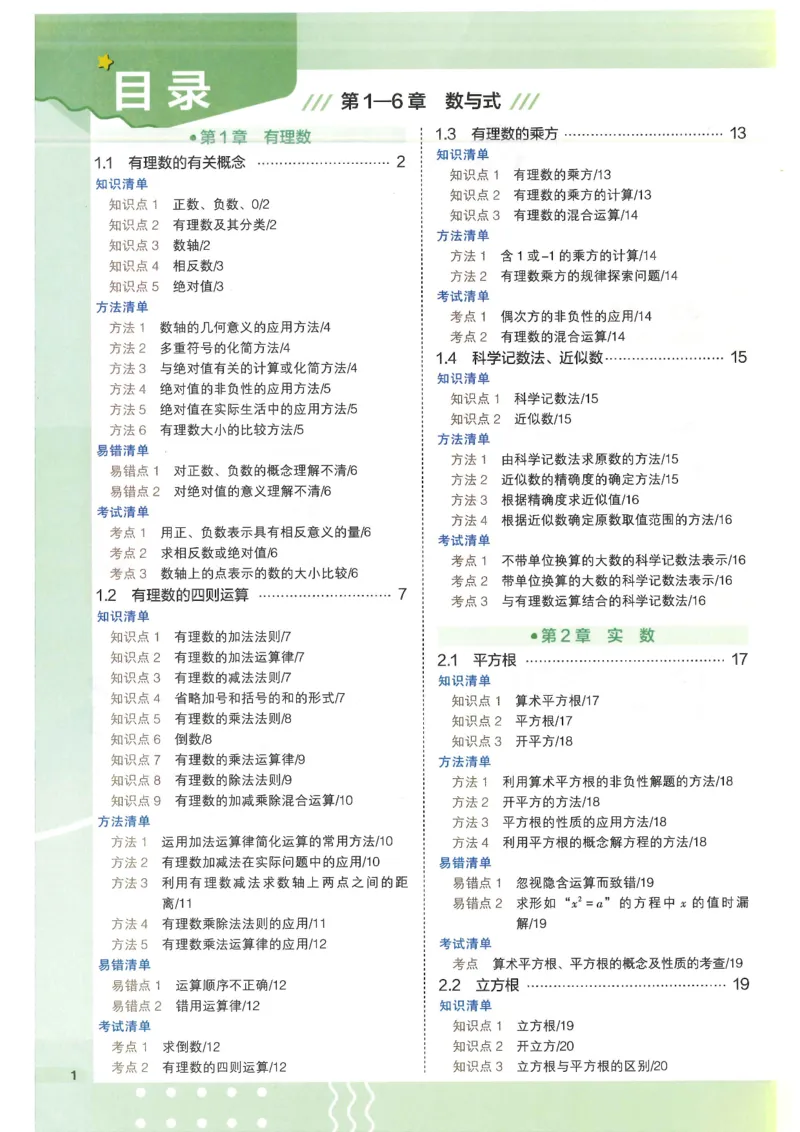 2025版《初中知识清单》-数学_《初中全科目知识点汇总》_2025初中知识清单_数学