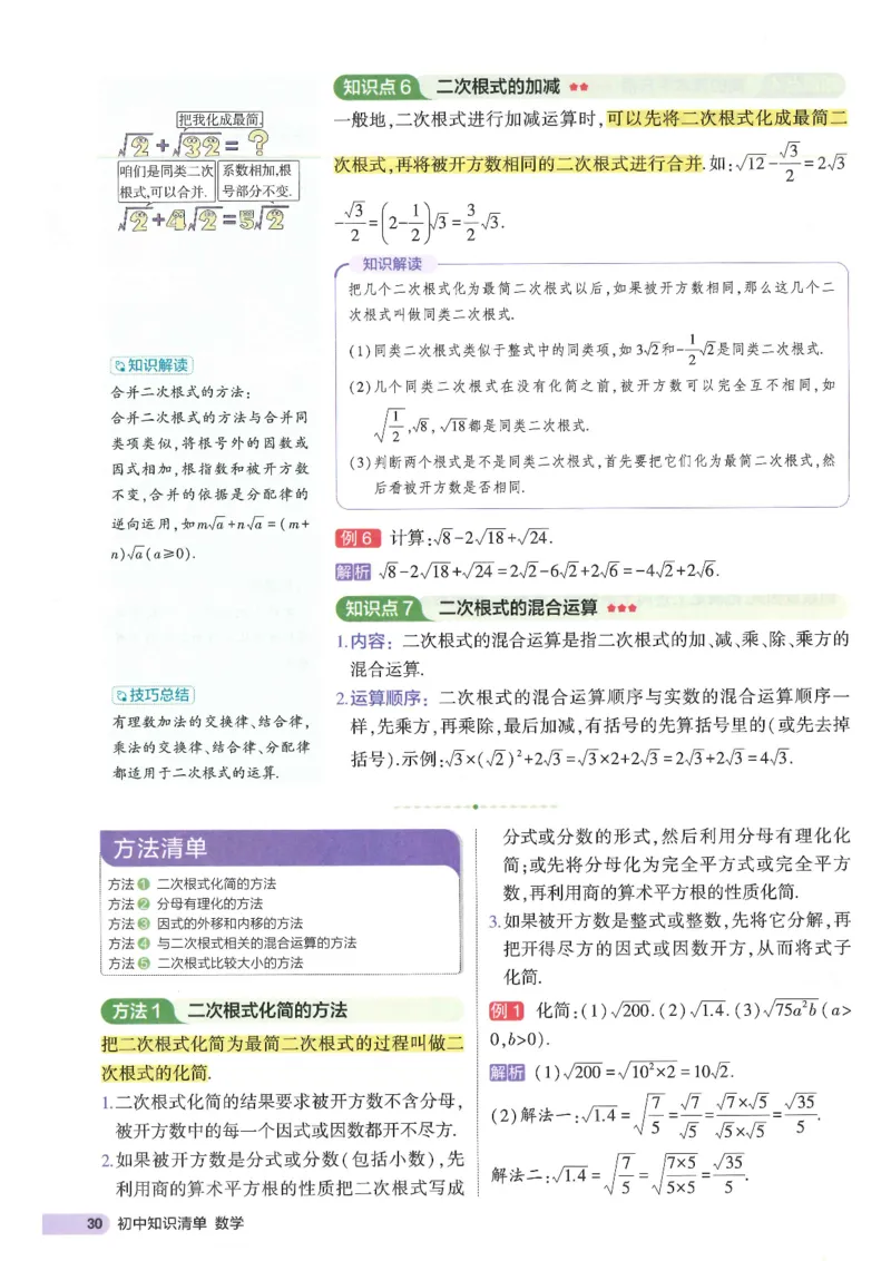 2025版《初中知识清单》-数学_《初中全科目知识点汇总》_2025初中知识清单_数学