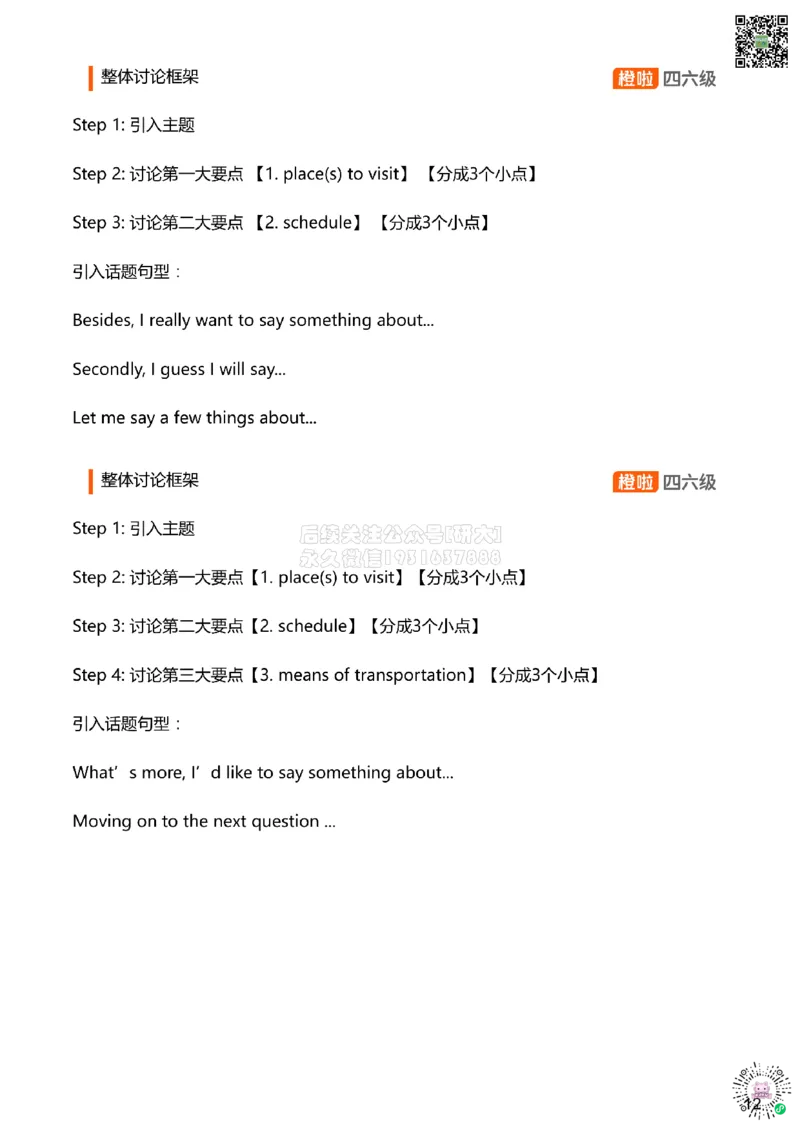 [15.4]--口语带练4_2026年6月其他机构_05.2026四级英语26年06月_09.2026四级英语橙啦老师_00课件