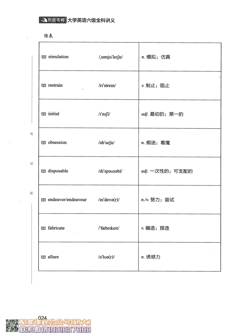 26英语六级--全程班全科讲义--有道_2026年6月其他机构_06.2026六级英语26年06月_05.2026六级英语有道老师_00.书籍扫描