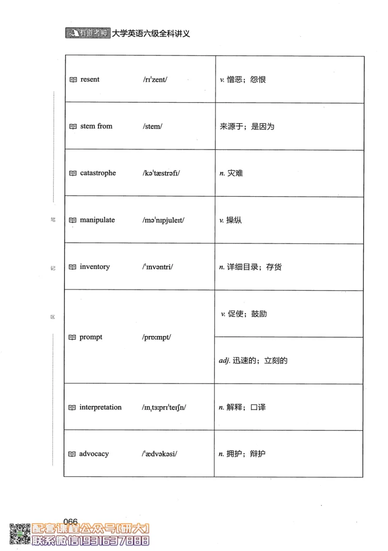 26英语六级--全程班全科讲义--有道_2026年6月其他机构_06.2026六级英语26年06月_05.2026六级英语有道老师_00.书籍扫描