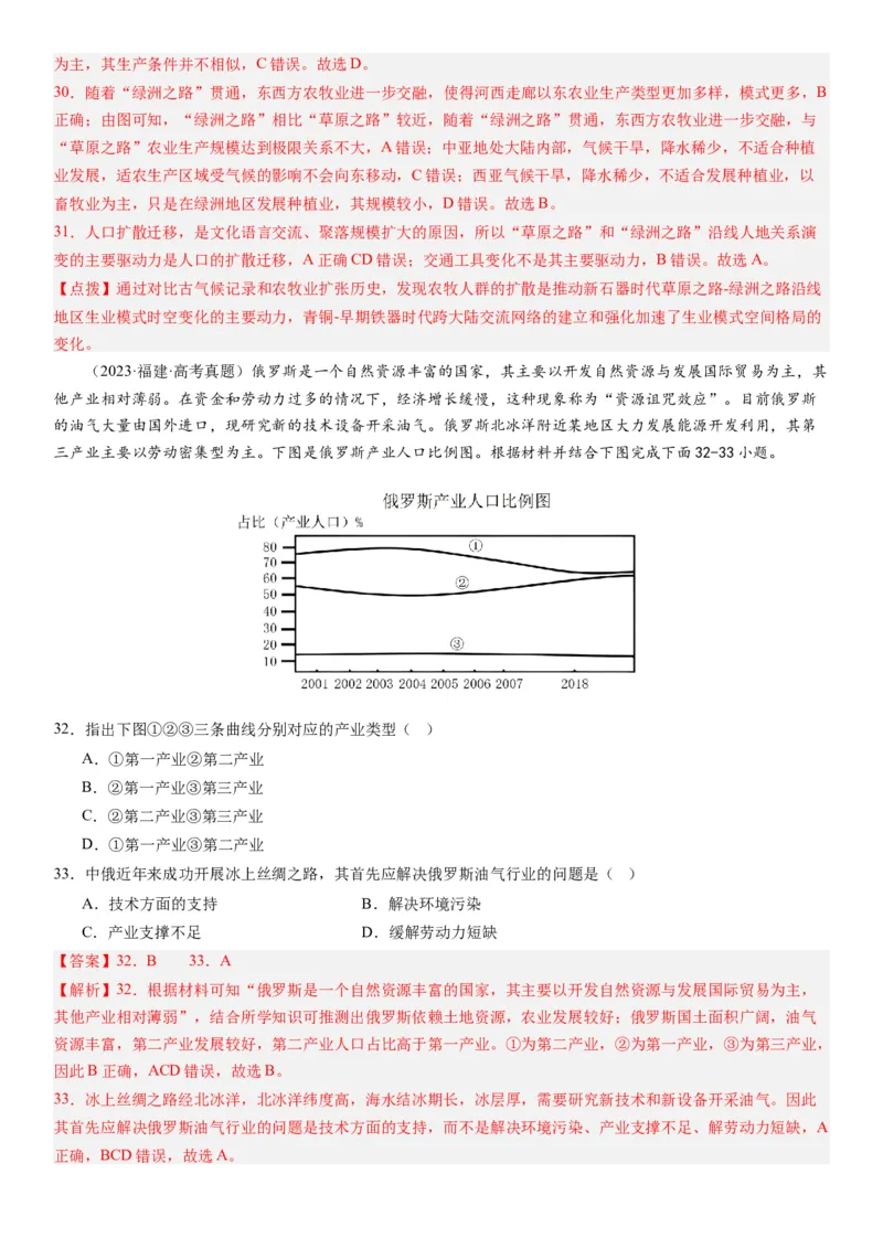 2024届新高考一轮复习专题13区域与区域发展第三十二讲区域与区域发展（解析版）_通用版（老高考）复习资料_2024年复习资料_完备战2024年高考地理一轮复习考点帮（全国通用）