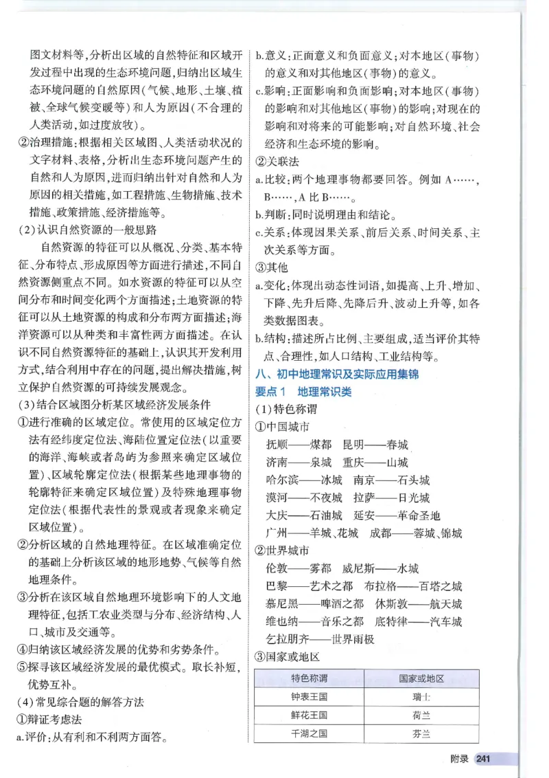 2025版《初中知识清单》-地理_《初中全科目知识点汇总》_2025初中知识清单_地理