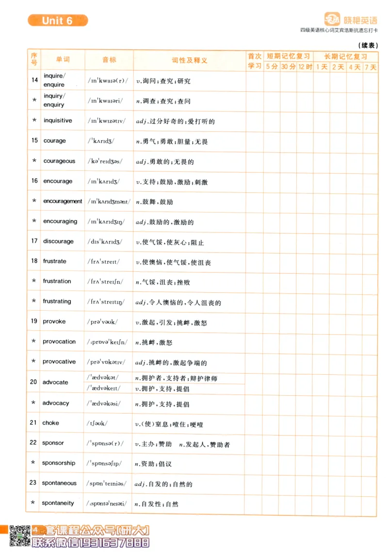 26英语四级-核心词汇-艾宾浩斯抗遗忘打卡--刘晓燕_2026年6月其他机构_05.2026四级英语26年06月_06.2026四级英语刘晓燕班_00.书籍扫描