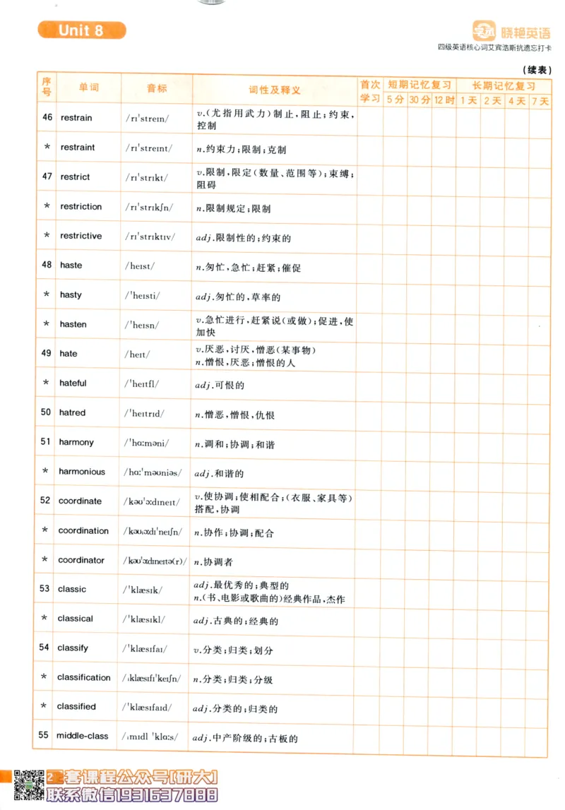 26英语四级-核心词汇-艾宾浩斯抗遗忘打卡--刘晓燕_2026年6月其他机构_05.2026四级英语26年06月_06.2026四级英语刘晓燕班_00.书籍扫描