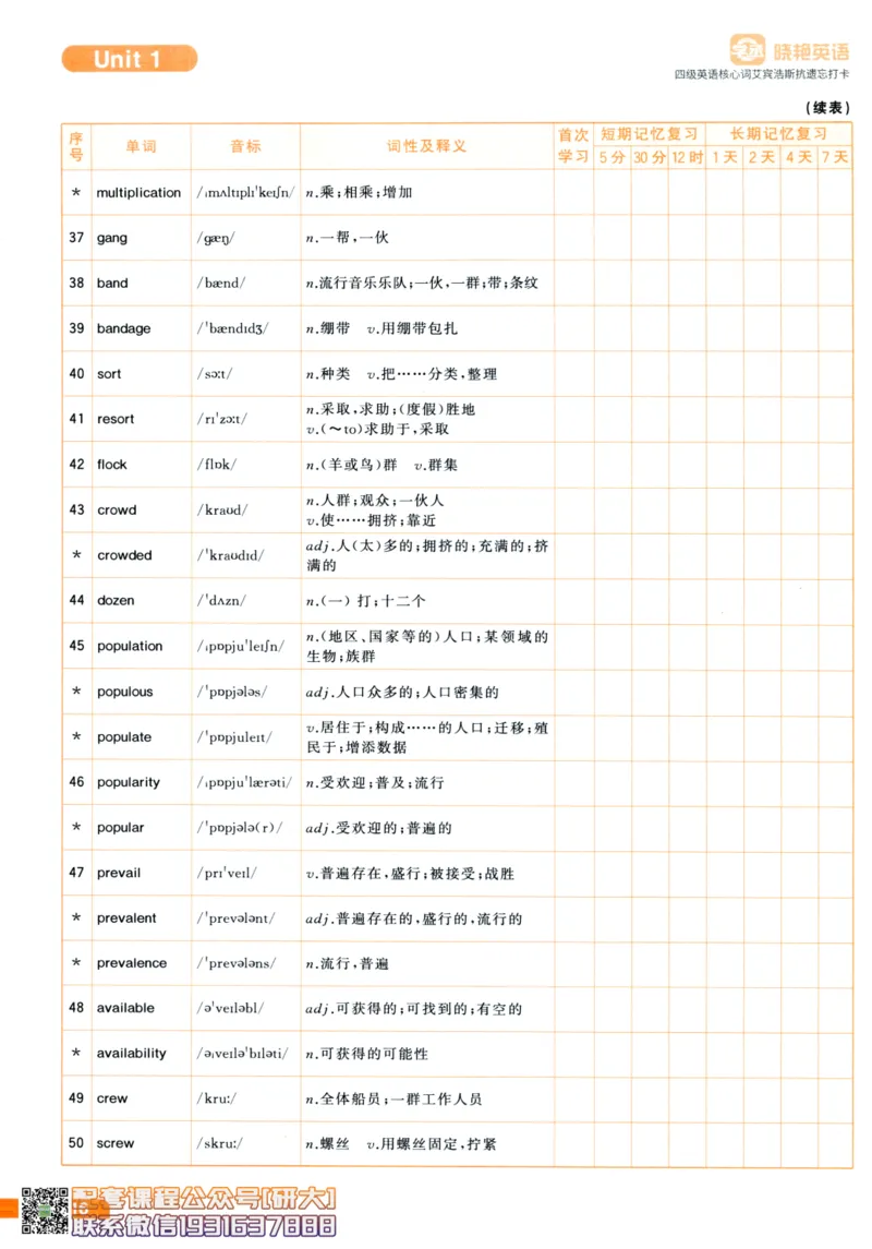 26英语四级-核心词汇-艾宾浩斯抗遗忘打卡--刘晓燕_2026年6月其他机构_05.2026四级英语26年06月_06.2026四级英语刘晓燕班_00.书籍扫描