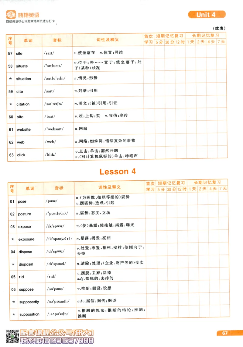 26英语四级-核心词汇-艾宾浩斯抗遗忘打卡--刘晓燕_2026年6月其他机构_05.2026四级英语26年06月_06.2026四级英语刘晓燕班_00.书籍扫描