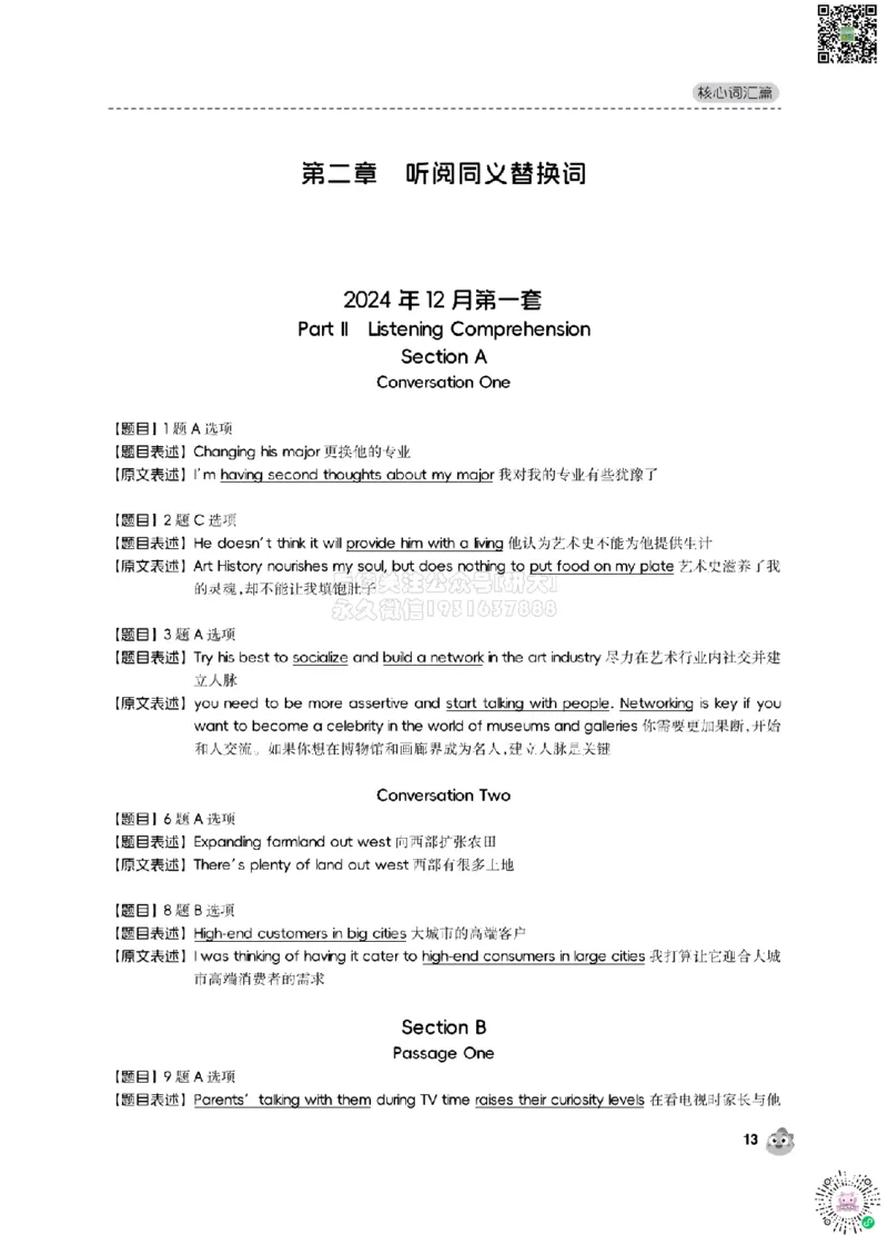 2024.12同义替换_2026年6月其他机构_06.2026六级英语26年06月_01.2026六级英语启航老师_02.基础夯实_02.听阅同义替换词