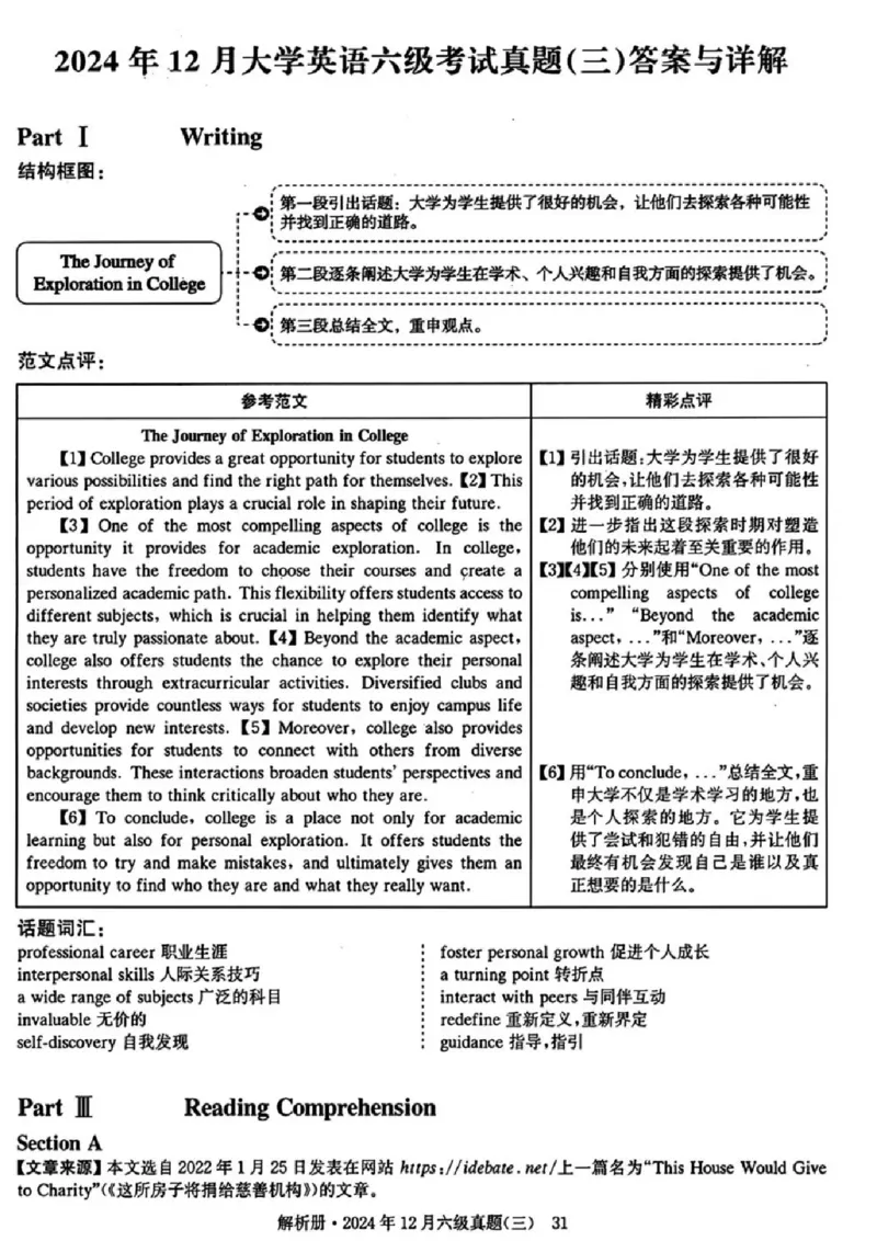 2024年12月六级真题及解析（第三套）_四六级真题+资料包_六级真题_2024年12月真题+答案_2023年12月CET6