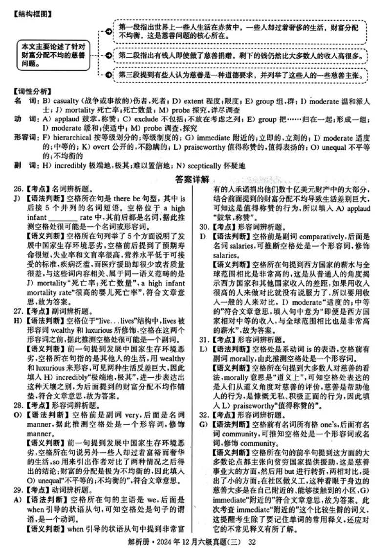 2024年12月六级真题及解析（第三套）_四六级真题+资料包_六级真题_2024年12月真题+答案_2023年12月CET6