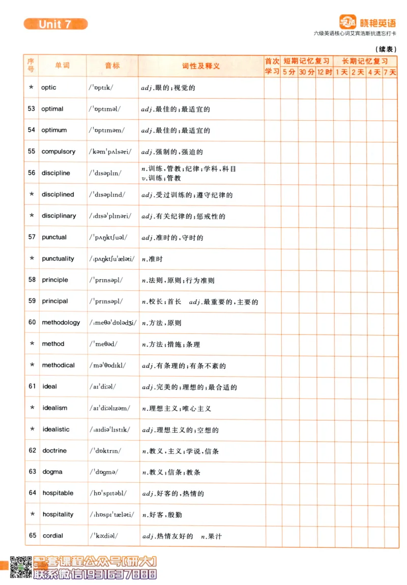 26英语六级-核心词-艾宾浩斯抗遗忘打卡--刘晓燕_2026年6月其他机构_06.2026六级英语26年06月_06.2026六级英语刘晓燕班_00.书籍讲义