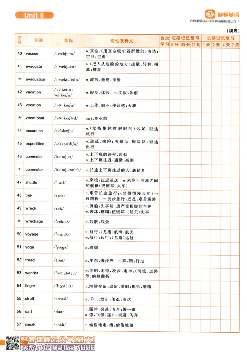 26英语六级-核心词-艾宾浩斯抗遗忘打卡--刘晓燕_2026年6月其他机构_06.2026六级英语26年06月_06.2026六级英语刘晓燕班_00.书籍讲义