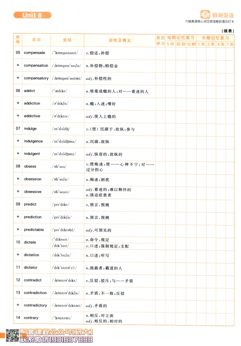26英语六级-核心词-艾宾浩斯抗遗忘打卡--刘晓燕_2026年6月其他机构_06.2026六级英语26年06月_06.2026六级英语刘晓燕班_00.书籍讲义