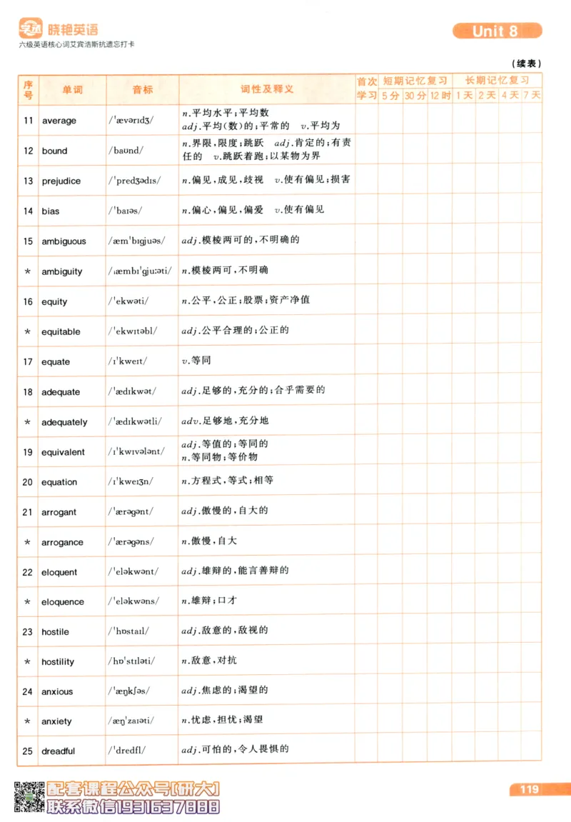 26英语六级-核心词-艾宾浩斯抗遗忘打卡--刘晓燕_2026年6月其他机构_06.2026六级英语26年06月_06.2026六级英语刘晓燕班_00.书籍讲义