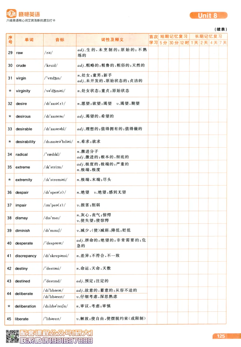 26英语六级-核心词-艾宾浩斯抗遗忘打卡--刘晓燕_2026年6月其他机构_06.2026六级英语26年06月_06.2026六级英语刘晓燕班_00.书籍讲义