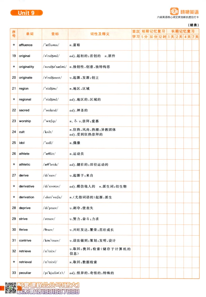 26英语六级-核心词-艾宾浩斯抗遗忘打卡--刘晓燕_2026年6月其他机构_06.2026六级英语26年06月_06.2026六级英语刘晓燕班_00.书籍讲义