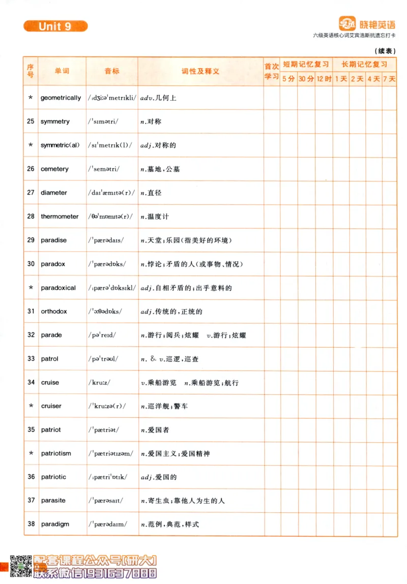 26英语六级-核心词-艾宾浩斯抗遗忘打卡--刘晓燕_2026年6月其他机构_06.2026六级英语26年06月_06.2026六级英语刘晓燕班_00.书籍讲义