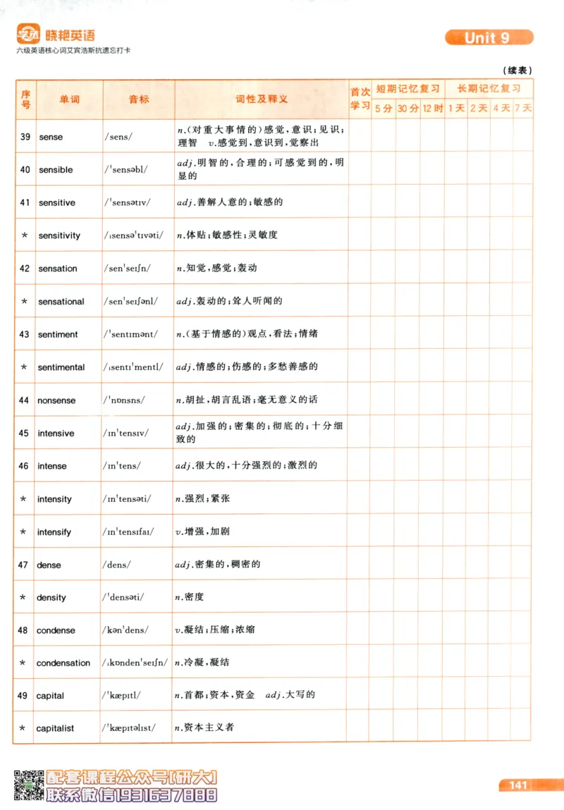 26英语六级-核心词-艾宾浩斯抗遗忘打卡--刘晓燕_2026年6月其他机构_06.2026六级英语26年06月_06.2026六级英语刘晓燕班_00.书籍讲义