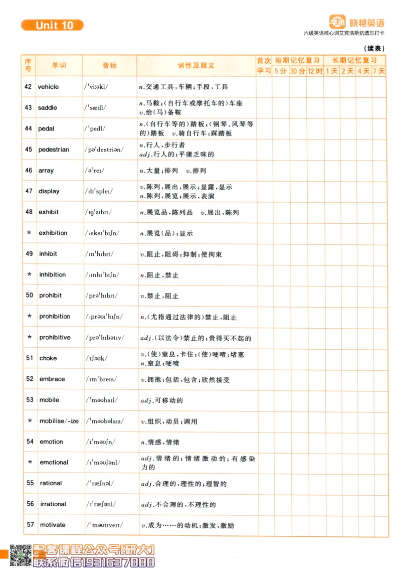 26英语六级-核心词-艾宾浩斯抗遗忘打卡--刘晓燕_2026年6月其他机构_06.2026六级英语26年06月_06.2026六级英语刘晓燕班_00.书籍讲义