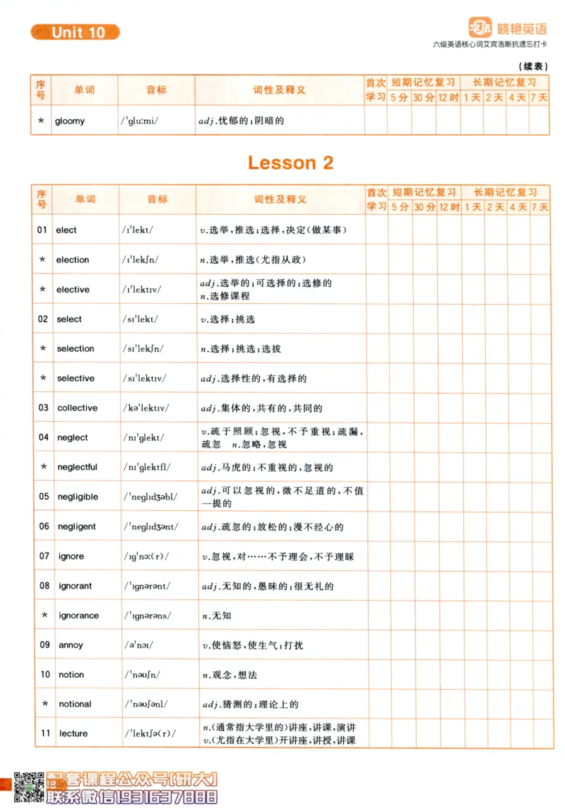 26英语六级-核心词-艾宾浩斯抗遗忘打卡--刘晓燕_2026年6月其他机构_06.2026六级英语26年06月_06.2026六级英语刘晓燕班_00.书籍讲义