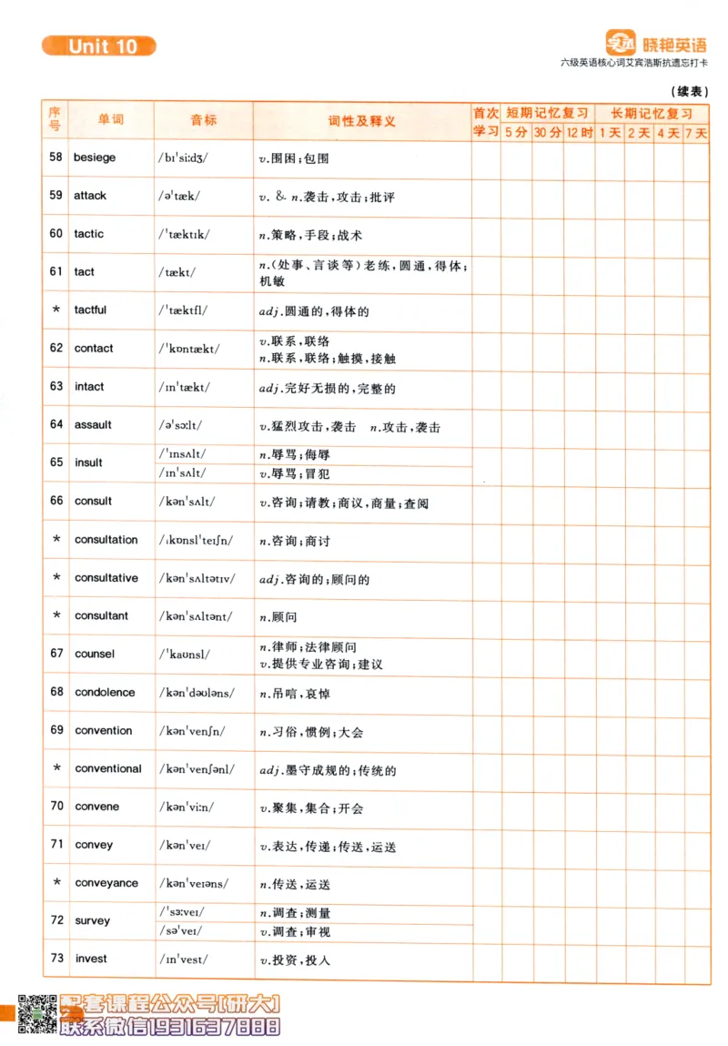 26英语六级-核心词-艾宾浩斯抗遗忘打卡--刘晓燕_2026年6月其他机构_06.2026六级英语26年06月_06.2026六级英语刘晓燕班_00.书籍讲义
